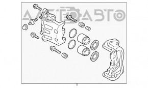 Suportul din față stânga pentru Infiniti G25 G35 G37 4d 06-14 fără suport