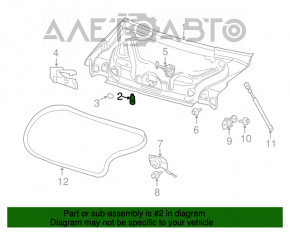 Отбойник крышки багажника правый Dodge Challenger 15-19