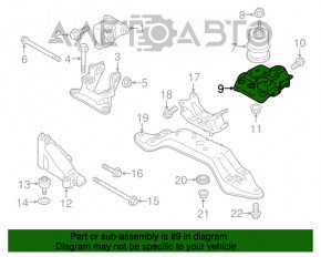 Кронштейн подушки двигателя левый Subaru Outback 15-19