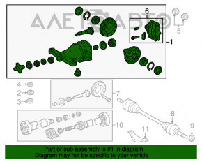 Diferențialul spate reductor pentru Lexus LS460 07-12 rwd 156k