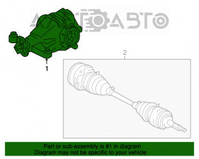 Diferențialul spate reductor pentru Lexus IS350 06-13 4.0