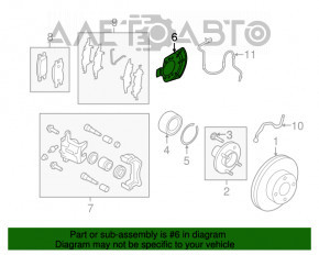 Capacul discului de frână din față dreapta Nissan Versa 12-19 SUA