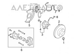 Capacul discului de frână față stânga Nissan Versa 1.8 10-12