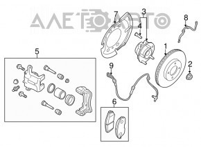 Кожух тормозного диска передний правый Nissan Rogue 07-12