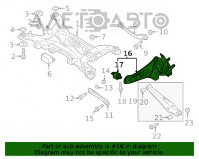 Capac spate stânga Mitsubishi Eclipse Cross 18- AWD braț longitudinal