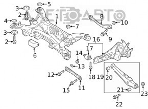 Capac spate stânga Mitsubishi Eclipse Cross 18- AWD braț longitudinal