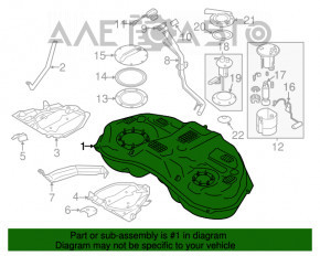 Топливный бак Subaru Forester 14-18 SJ 2.5, 2.0