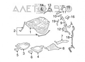 Capacul gurii de umplere a rezervorului de combustibil pentru Subaru Forester 08-13 SH