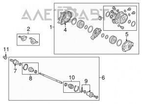 Ax cu arbore de transmisie spate dreapta Acura TLX 15-