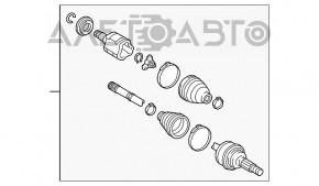 Axul spate dreapta al semiaxului Lexus RX350 10-15 are mansoane rupte.