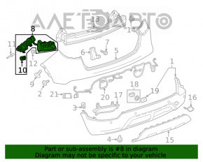 Suportul pentru bara spate de pe aripa dreapta pentru Buick Encore 13-19.