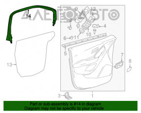 Рамка двери внутр передняя правая Buick Encore 13-19
