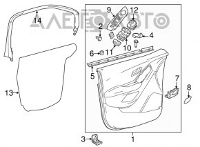 Рамка двери внутр передняя правая Buick Encore 13-19