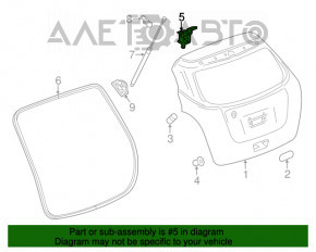 Петля двери багажника левая Buick Encore 13-19