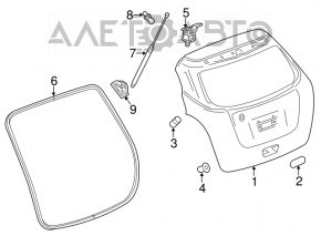 Петля двери багажника левая Buick Encore 13-19