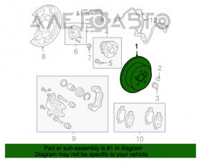 Placă de frână spate stânga Toyota Sienna 04-10