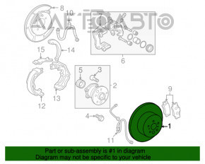 Disc frana spate stanga Lexus ES350 07-12 nou original OEM