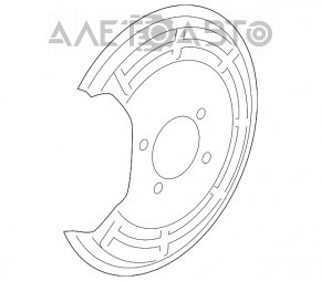 Capacul discului de frână din spate stânga Buick Encore 13-19 fwd