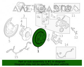 Placă de frână spate dreapta Honda Insight 19-22 260/9mm ruginită.