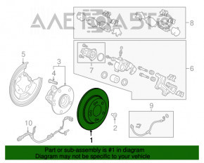 Placă de frână spate dreapta Honda CRV 17-22 310/10mm