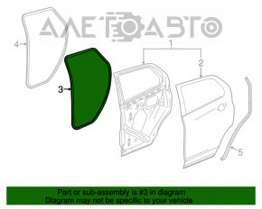 Garnitura ușii din spate dreapta pentru Buick Encore 13-19