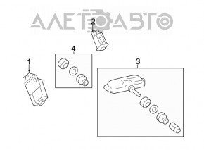 Senzor de presiune a roților Toyota Camry v55 15-17 SUA nou OEM original