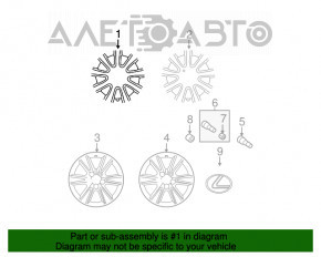 Jante de 4 bucăți R16 x 6,5J 5*114,3 pentru Lexus ES300 ES330