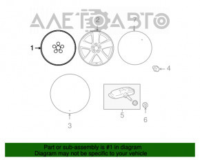 Диск колесный R18 x 7.5J 5*120 Lexus LS460 под покрас, легкая бордюрка