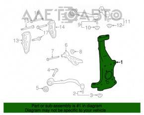 Capacul frontal dreapta Lexus LS460 07-12 rwd nou OEM original