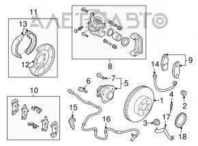 Rulment roată spate stânga Nissan Rogue 07-12