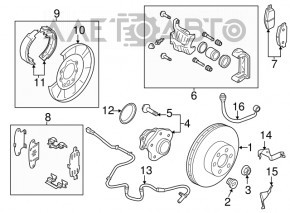 Rulment roată spate stânga Nissan Murano z51 09-14 AWD