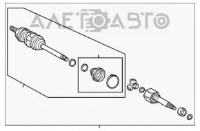 Привод полуось передняя правая Lexus RX350 16-22 FWD