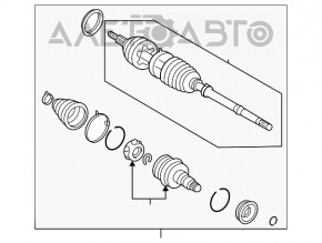 Ax cu roți față dreapta pentru Lexus RX300 98-03 FWD