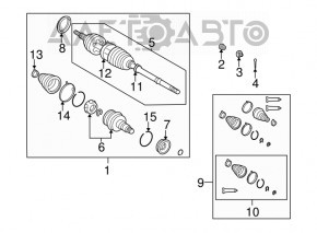 Ax cu roți față dreapta pentru Lexus RX300 98-03 FWD