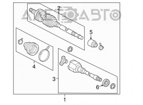 Arborele puntea fata stanga Toyota Prius 20 04-09 nou original OEM