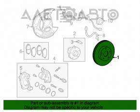 Placă de frână față stânga pentru Lexus IS250 06-13, nouă, originală OEM