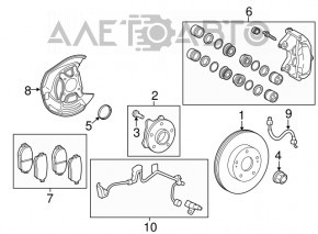 Butuc roată față dreapta Lexus IS 14-20 AWD nou OEM original