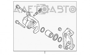 Суппорт задний правый Nissan Sentra 13-19