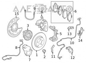 Capacul de protecție a discului de frână din spate dreapta pentru Infiniti QX30 17- AWD