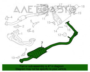 Catalizator intermediar pentru Subaru Forester 14-18 SJ 2.5