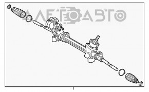 Рейка рулевая Toyota Camry v70 18-24 электро под R17 L, LE