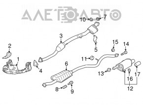 Silencer spate cu teava stanga pentru Subaru Legacy 15-19