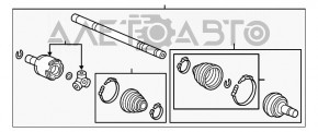 Ax cu semiaxul din față dreapta pentru Acura MDX 14-15 AWD, nou, neoriginal, GSP.