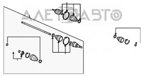 Ax cu semiax frontal stânga Acura MDX 07-13