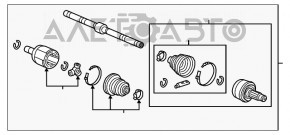 Привод полуось передняя левая Honda HR-V 16-22