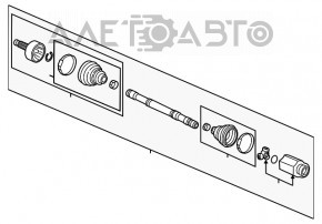 Ax cu came față stânga Honda Accord 18-22 2.0 hibrid