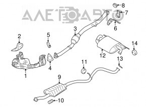 Tubul de admisie cu catalizator pentru Subaru XV Crosstrek 13-17