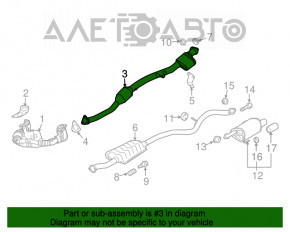 Tubul de admisie cu catalizator pentru Subaru Legacy 15-19