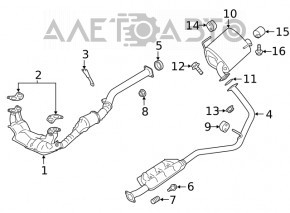 Colector de evacuare cu catalizator pentru Subaru Forester 19- SK