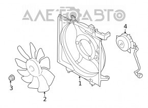 Paletele ventilatorului de răcire stânga Subaru Forester 14-18 SJ 2.5, 2.0